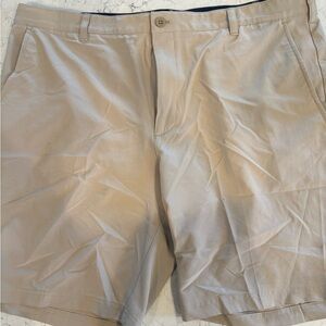 Izod Men's Beige Flat Front Shorts